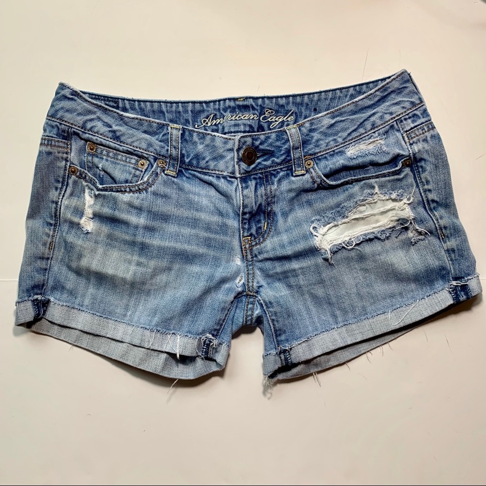 American Eagle Destroyed Denim Shorts